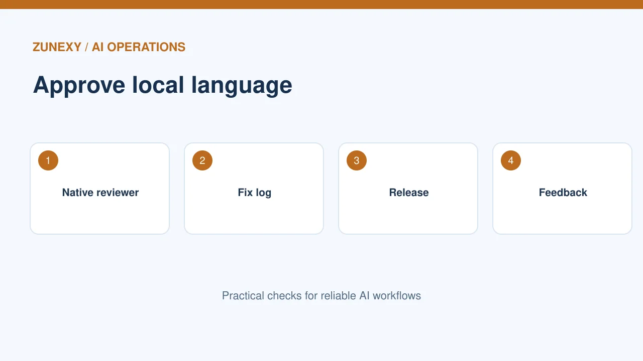 Multilingual AI translation quality check visual 4